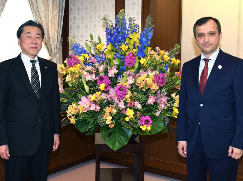 民音　表敬訪問　ウズベキスタン　駐日大使