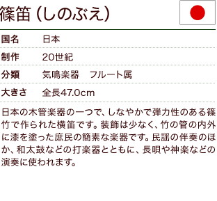 篠笛（しのぶえ）